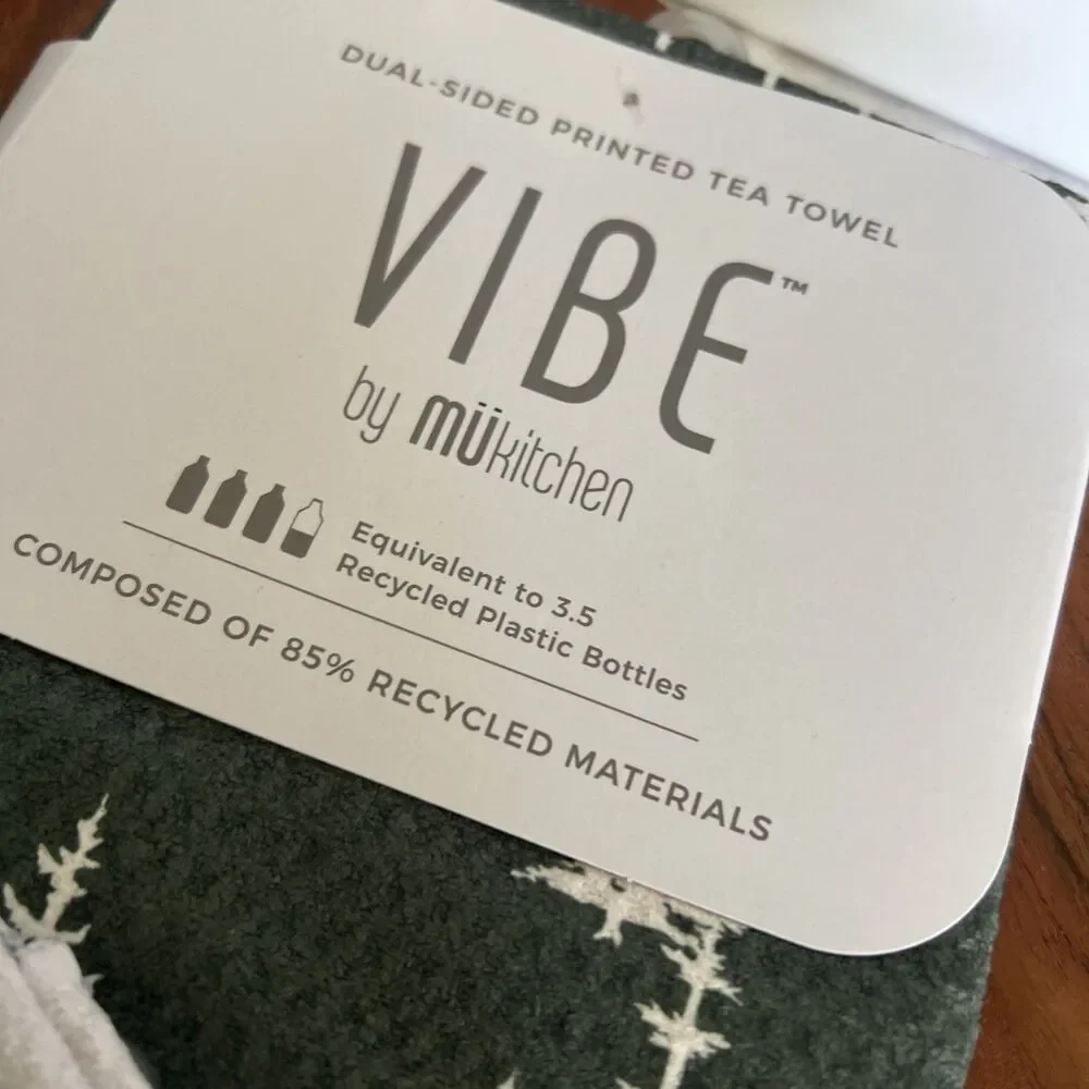 Vibe By MUkitchen Lot Of 4 Tea Towel Cloths Pot Holder New Recycled Material